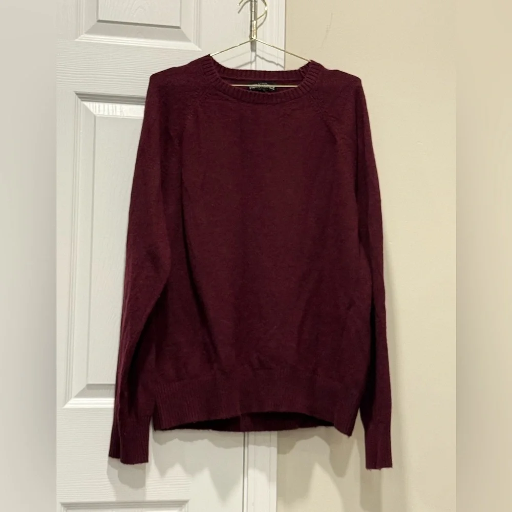 J. Crew Mercantile burgundy Wool Blend Men's Crewneck Sweater XL